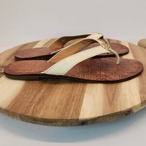 Tory Burch Tan and Brown Sandals